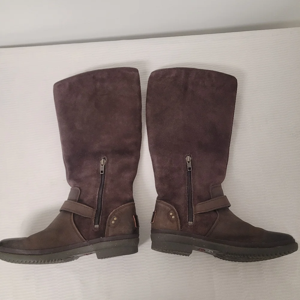 Ugg Thomsen Tall Waterproof Leather Shearling Lined Boots sz 6.5 1005268